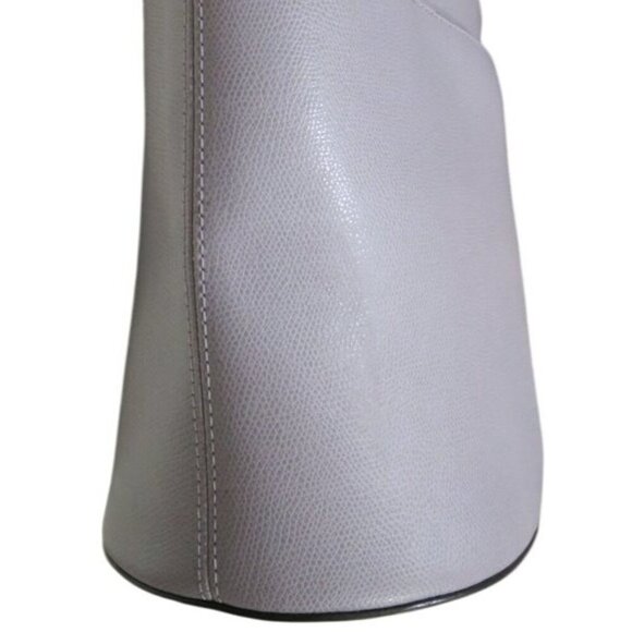 Michael Kors Grey Saffiano Leather Bucket Bag Tote Handbag Satchel - Picture 4 of 14